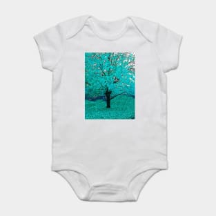 Trees of Aqua Blue Baby Bodysuit